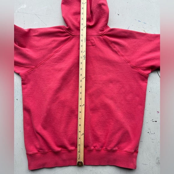 Women's Billabong x Wrangler Hoodie Red Solid Spell-Out M Surf Beach Outdoor - Picture 12 of 13
